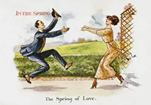 Historical Garden Scene Drucke: The Spring of Love