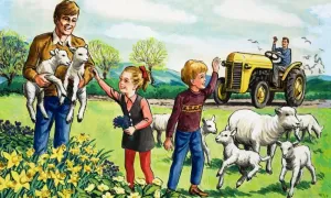 Frühling Drucke: Schafe im Frühjahr