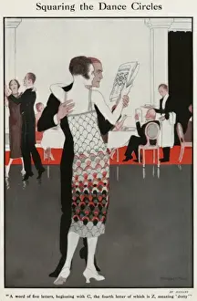 Reginald Higgins Artwork Drucke: Squaring the Dance Circles by Reginald Higgins