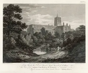 Hertfordshire Drucke: Abbaye von St Alban, 1802