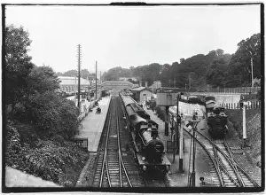 Drucke von St Austells Bahnhof, Kornwall Eisenbahn Drucke: Staustell - 1912