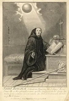 Benedikt von St Burchard hat eine Vision