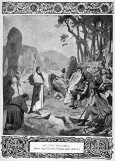 Historical Christianity Drucke: St Columba Preaches