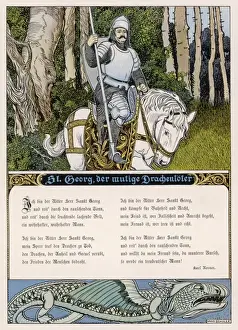 Saint George And The Dragon Drucke: St George and Dragon
