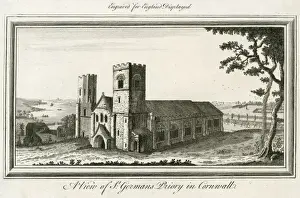 Historic Buildings In Cornwall UK Drucke: St Germains Priory, Cornwall