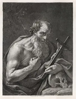 Religious Artwork Online Drucke: St Jerome Meditating