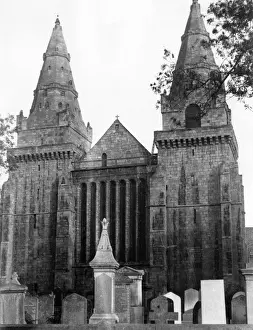 Drucke von St. Machars Kathedrale. Alt-Aberdeen, Schottland. Diese, die beiden westlichen Türme, wurden zwischen 1423 und 1440 von Bischof Henry de Lichtoun fertiggestellt. Datum: 14.-16.Jahrhundert Aberdeen Drucke: St.-Machars-Kathedrale