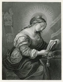 Drucke von Schottische Margarete von Schotten Königin von Malcolme d. 3. (1069) Weise und schön in ihrer Seele mit einem Geschmack für feine Kleidung Schottland Drucke: Margareta von Schottland