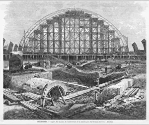 Victorian Architecture Images Drucke: St Pancras is Built