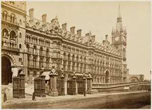 Drucke von Die feine victorianische gotische Architektur des Bahnhofs St Pancras Eisenbahn Drucke: Pancrass Bahnhof St