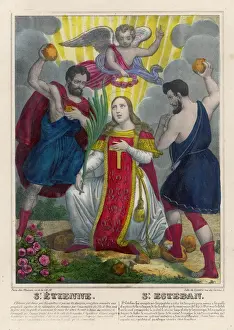 Christian Martyrdom Art Drucke: St Stephen / Gosselin