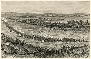 Emin Pasha Relief Expedition Drucke: Stanley at Usukuma