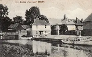 Hertfordshire Drucke: Stanhed Abbots - Die Brücke