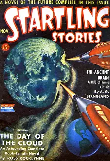 Science Fiction Magazine Covers Drucke: Startling Stories - The Day of the Cloud