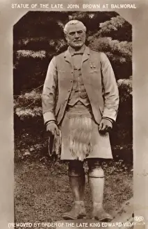Drucke von Büste von John Brown (1826-1883)(persönlicher Diener und Lieblingsperson der Königin Viktorien), entfernt durch Order des Königs Eduard VII, Datum: um 1911 John Brown Drucke: Büste von John Brown in Balmoral