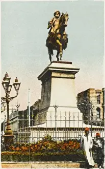 Drucke von Statue von Muhammad Ali, Kairo, Ägypten. Muhammad Ali Pascha (1769 - 1849), gilt als Begründer des modernen Ägyptens' Berühmte Statuen Drucke: Statue von Muhammad Ali, Kairo, Ägypten.