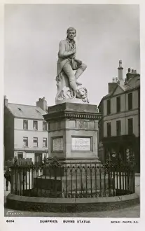 Dumfries Scotland Landmarks Drucke: The Statue of Robert Burns, Dunfries