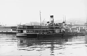 Constantinople History Drucke: Steam Ferry from the Bosphorus - Halas