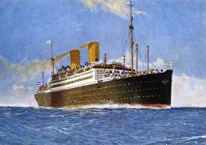 Early 20th Century Shipping Drucke: STEAMSHIP BERLIN