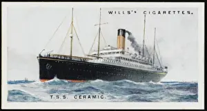 White Star Liner Drucke: STEAMSHIP CERAMIC