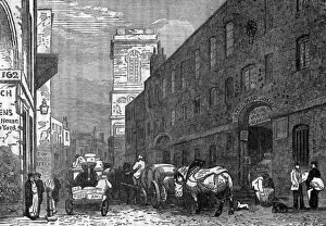 Old London Streets Drucke: Steelyard Thames St