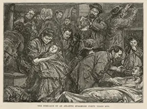 Transatlantic Passenger Ships Drucke: Steerage Pasengers / 1850