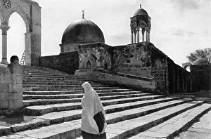 Middle East Historical Sites Drucke: Steps, Place of the Temple, Jerusalem