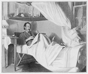 19th Century Literature Figures Drucke: Stevenson Bed Flageolet