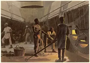 Firemen At Work Drucke: Stoking a Liner