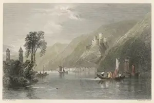 European Waterway Scenes Drucke: Stolzenfels by Bartlett
