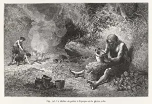 Neolithic Ceramics Drucke: Stone Age Potter