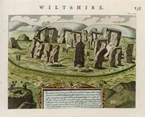 Drucke von Steinhenge, Wiltschir Stonehenge, Avebury Und Zugehörige Stätten Drucke: Steinhenige im Jahr 1575