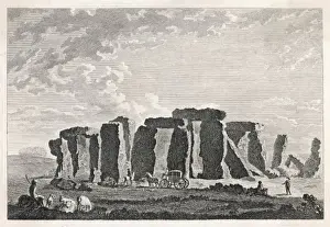 Ancient Monument Photography Drucke: Stonehenge in 18th Cent