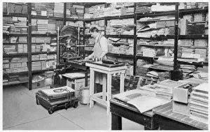 Vintage Printing Equipment Drucke: Storing Printing Plates