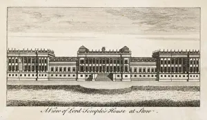 Buckinghamshire Drucke: Stowehaus aus dem 18.Jhdt