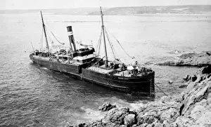 Gerahmter Druck : Verstrangte Dampfschiff, Linney Head, Pembrokeshire, Südwales Gerahmter Druck : Verstrangte Dampfschiff, Linney Head, Pembrokeshire, Südwales