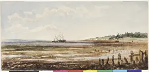 James Moore Watercolour Art Drucke: Strandtown Beach