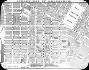 Straßenkarte von Melbourne