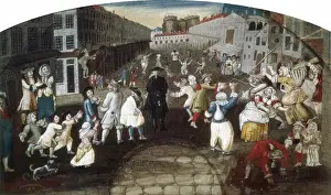 Oil On Canvas Import Art Drucke: Street Performers