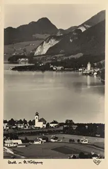 Lake Wolfgang Austria Drucke: Strobl - St. Wolfgang, Austria
