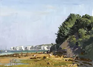 Raymond Sheppard Artwork Drucke: Studland beach, Dorset