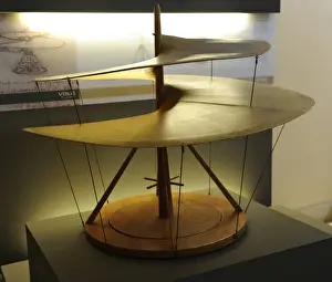 Studiere die Luftschaufel von Leonardo da Vinci. Manuskript B, sieh