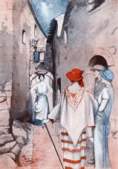 French Riviera Towns Drucke: A Study in Contrasts at Eze by Marcel Poncin