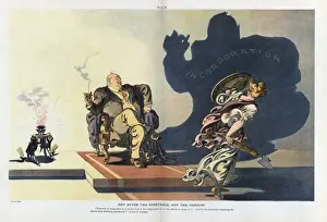 Puck Magazine Illustrations Drucke: Get after the substance, not the shadow