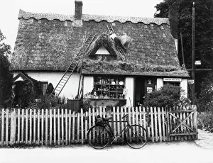 Thatched Roof Construction Drucke: Suffolk Thatcher