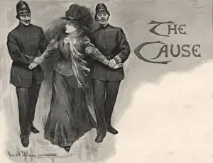 Historical Suffragette Images Drucke: Suffragette Arrested for The Cause