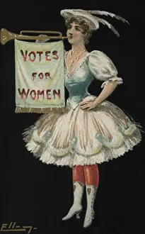 Votes For Women 1908 Drucke: Suffragette and Bugle