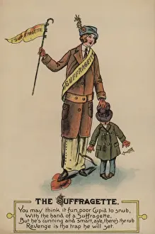 Suffragette Art Drucke: The Suffragette and Cupid