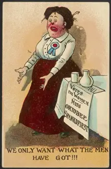 Suffragettes In History Books Drucke: Suffragette Mocked