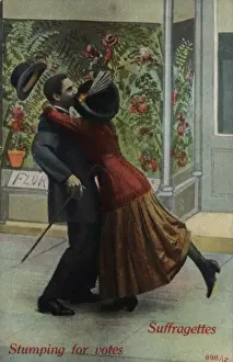 Womens Rights History Drucke: Suffragette Stumping for Votes